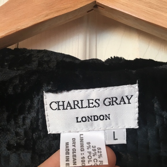 Charles Gray mock croc print velvet jacket - Picture 4 of 5